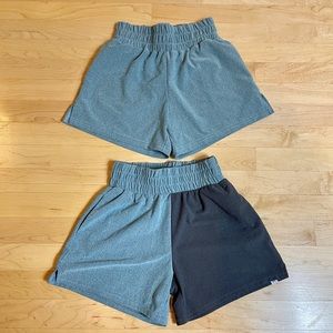 FIVE Dancewear - BUNDLE of 2 Shorts - Dusty Blue and Dusty Blue/Gray